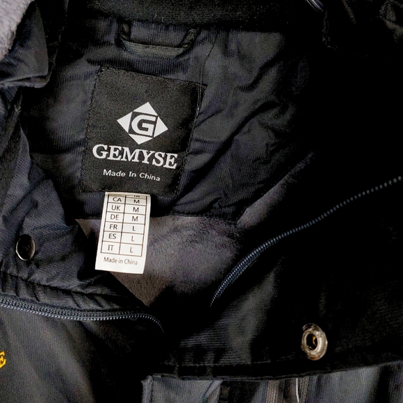 GEMYSE Men's M Mountain Waterproof Ski Snow Black Green WinterJacket - Picture 7 of 15